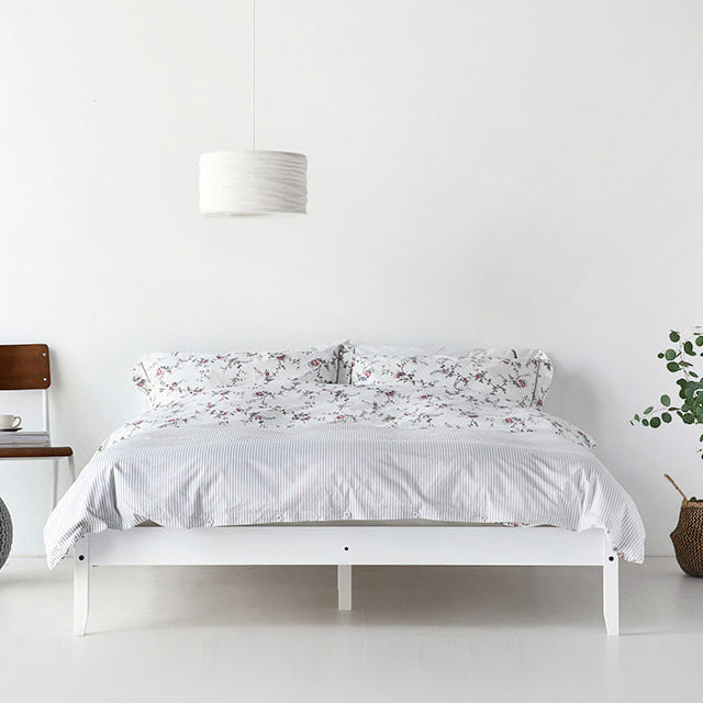 【Market B】FRUGA Wood modern bed -クイーン-
