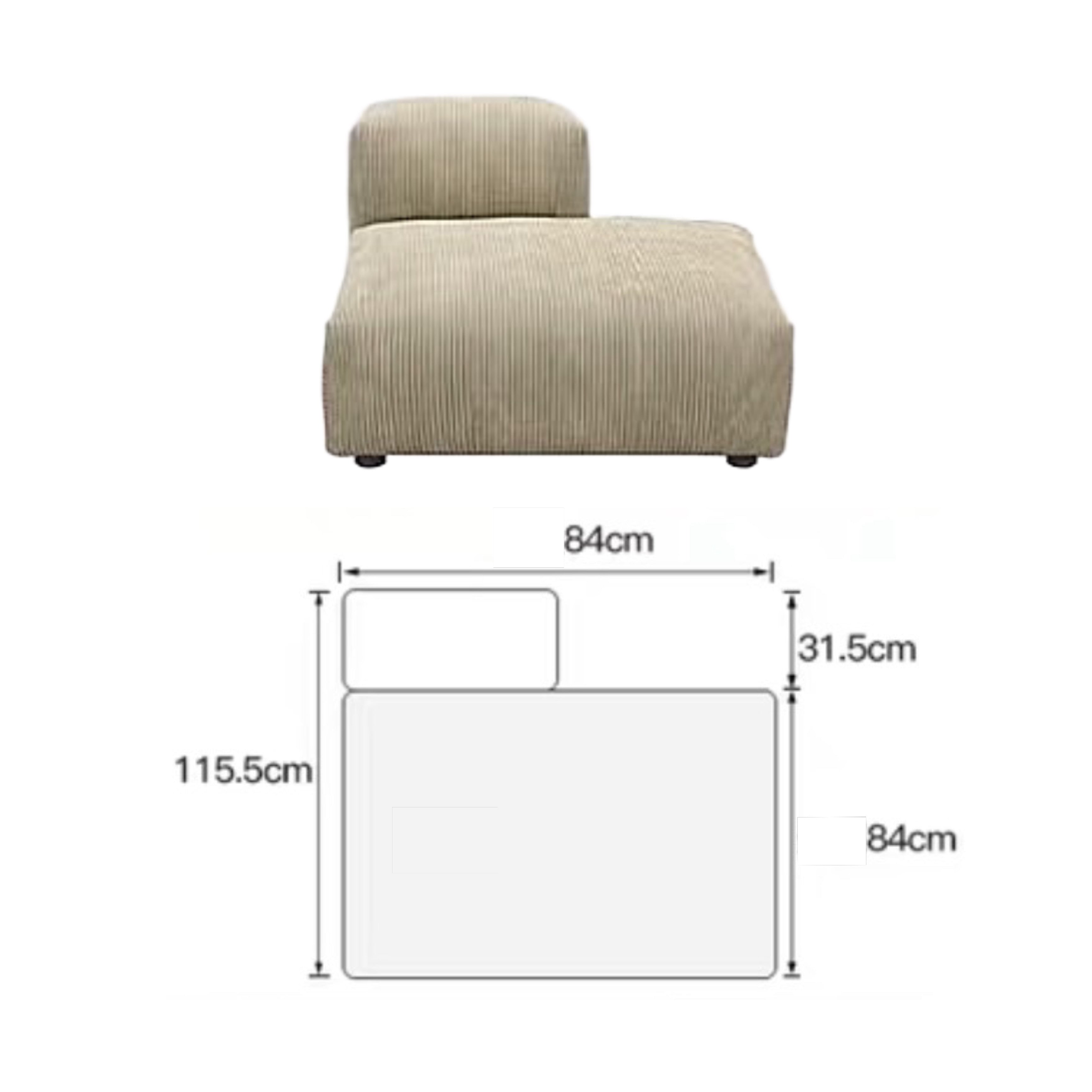 【B-SALE】Corduroy Modular Sofa