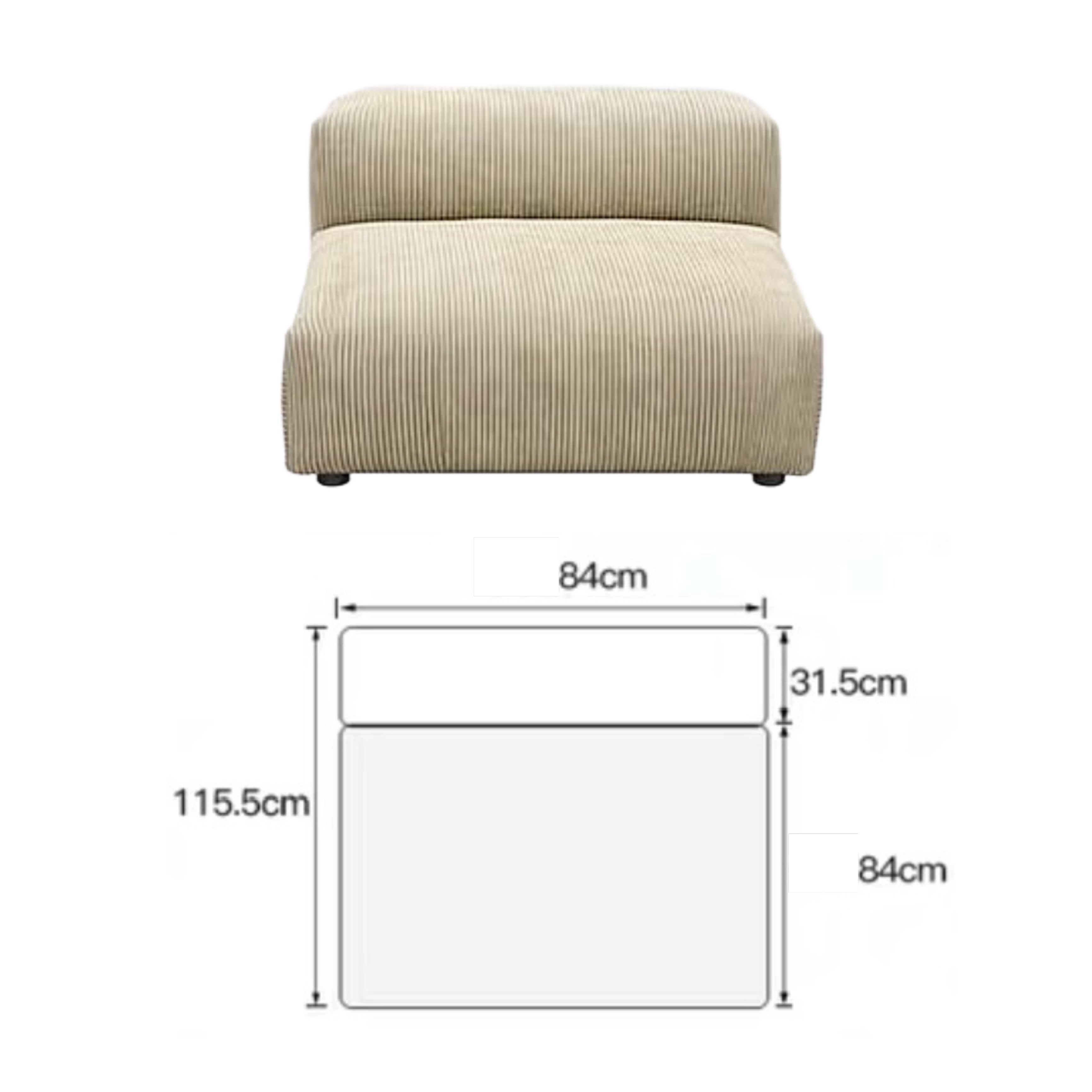 Corduroy modular sofa