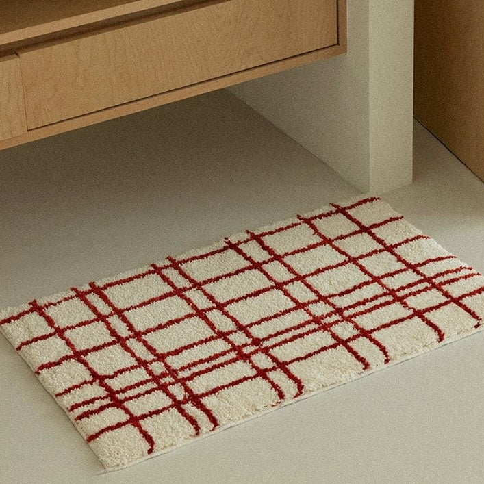 Red check Rug