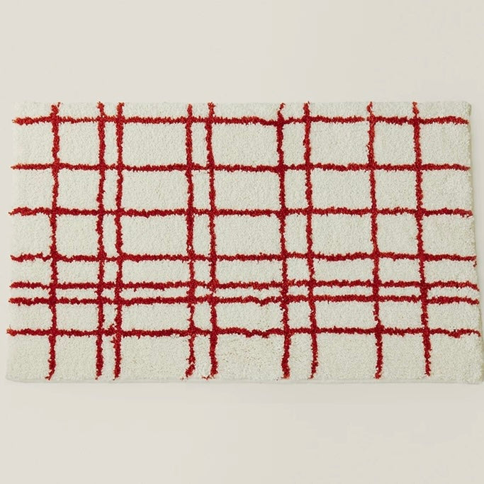 Red check Rug