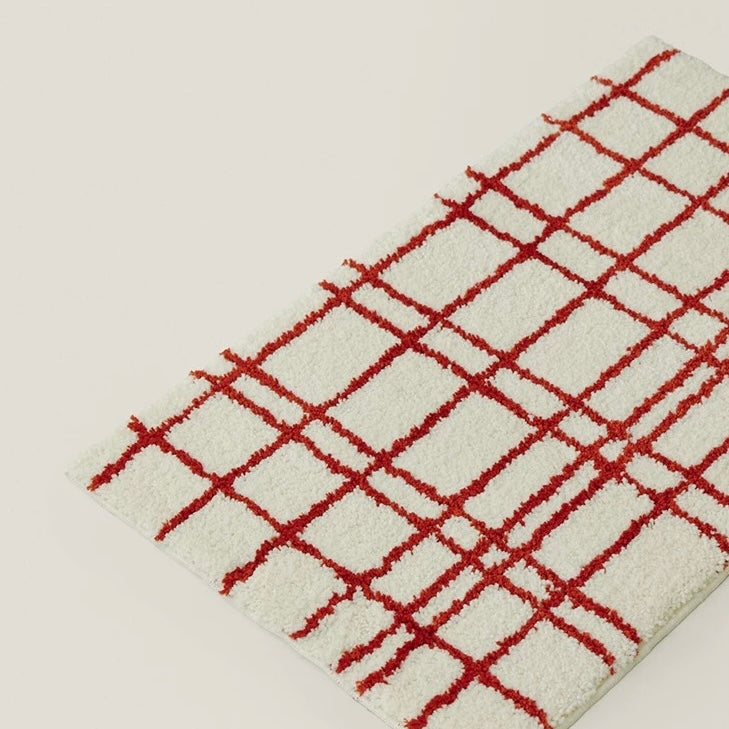 Red check Rug