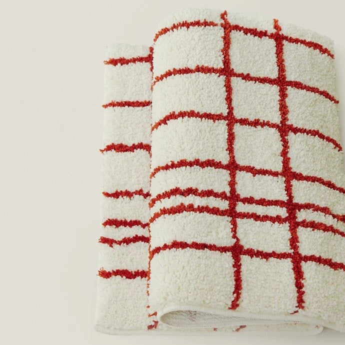 Red check Rug