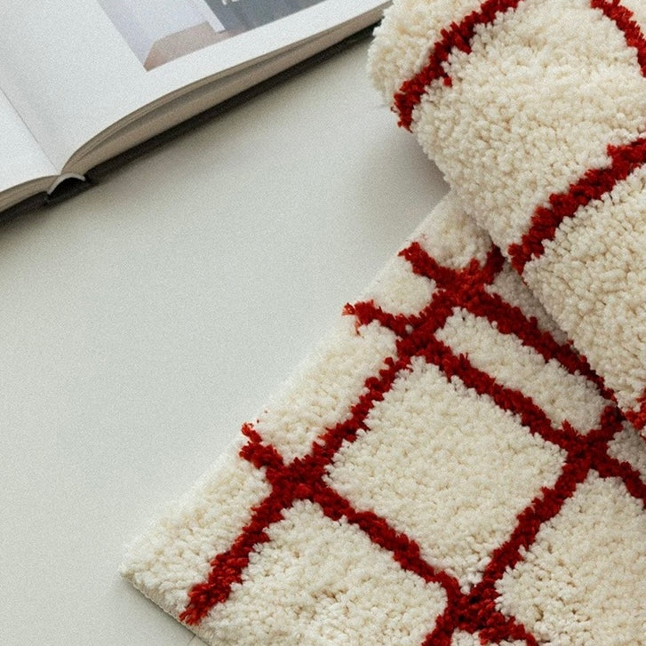 Red check Rug