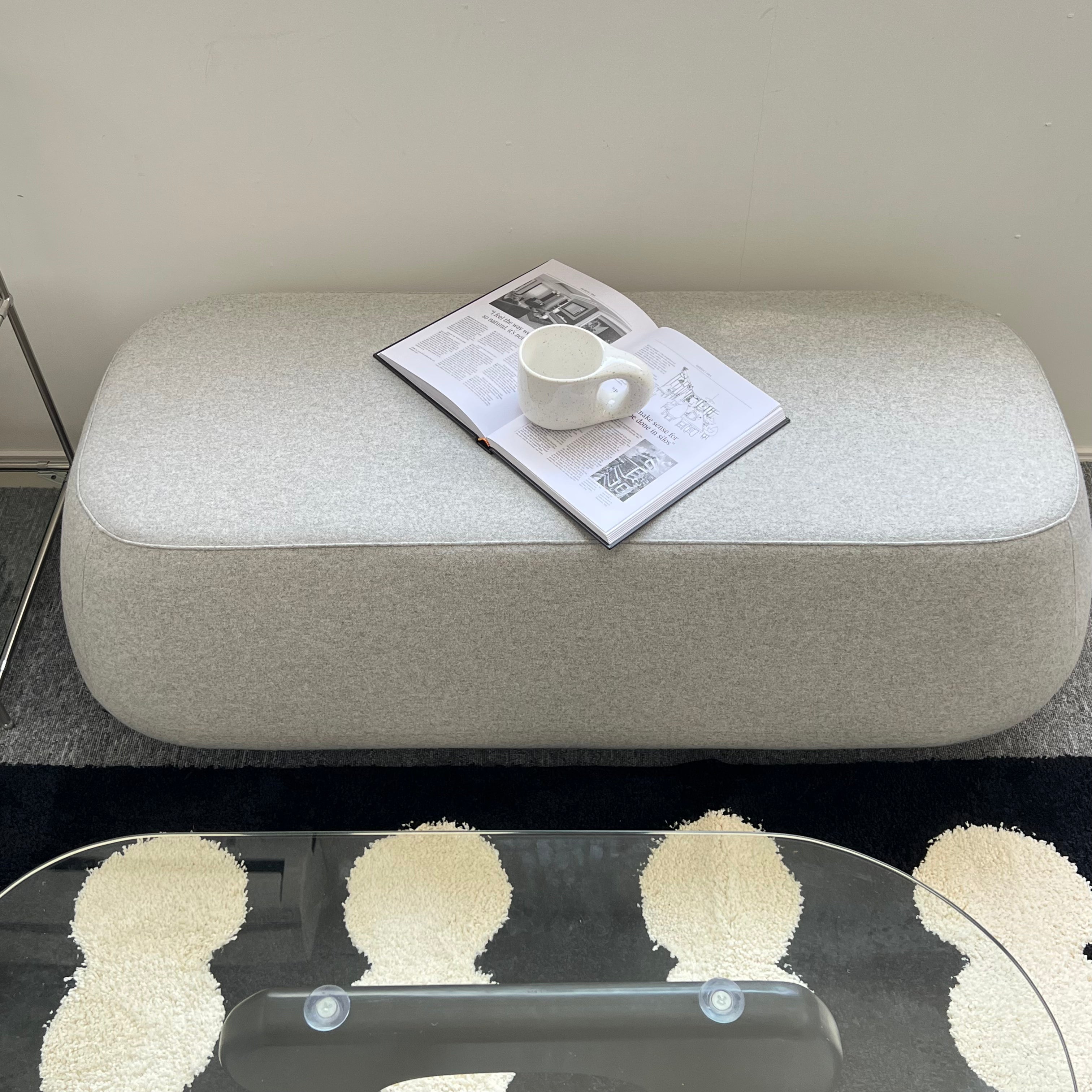 Wool bench sofa