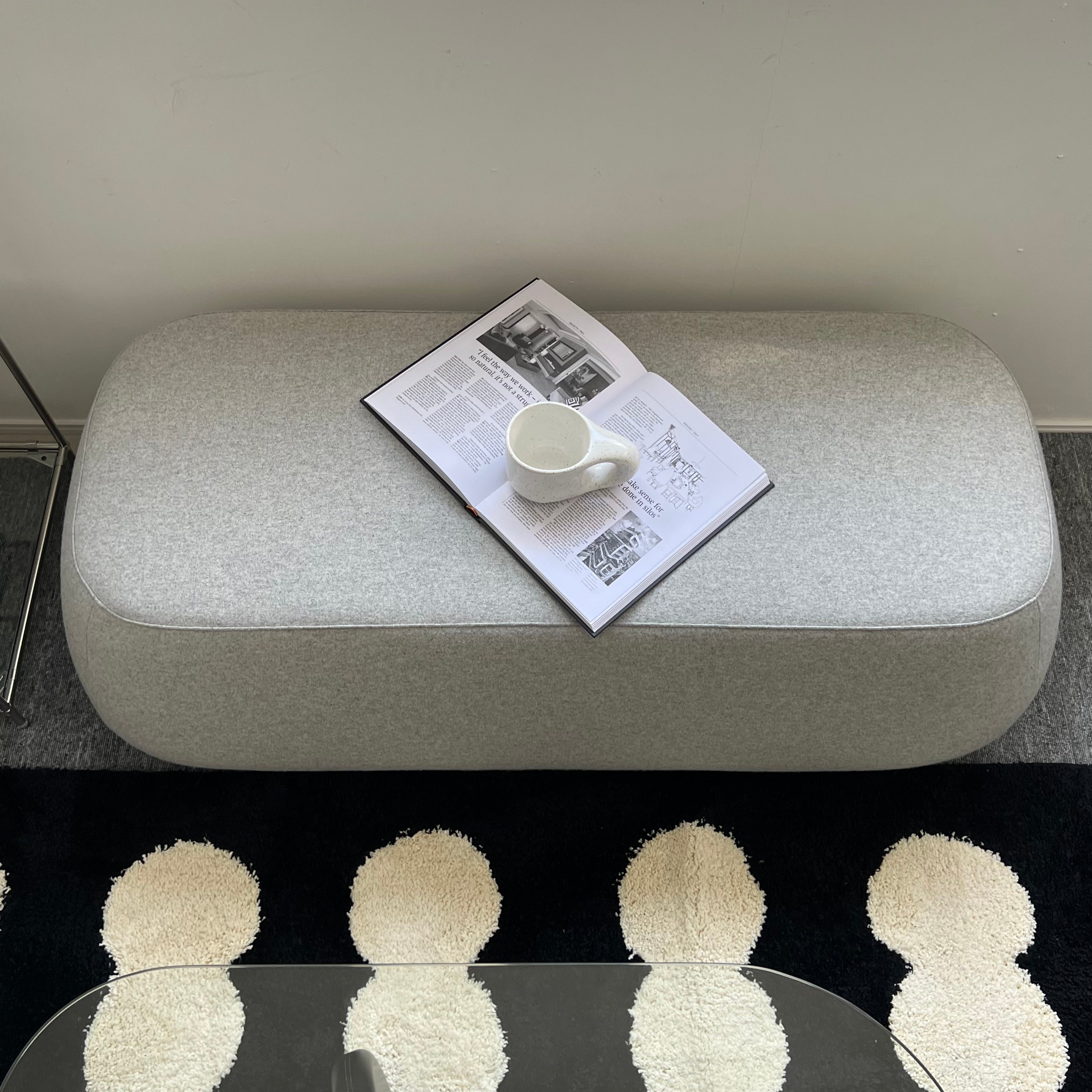 Wool bench sofa
