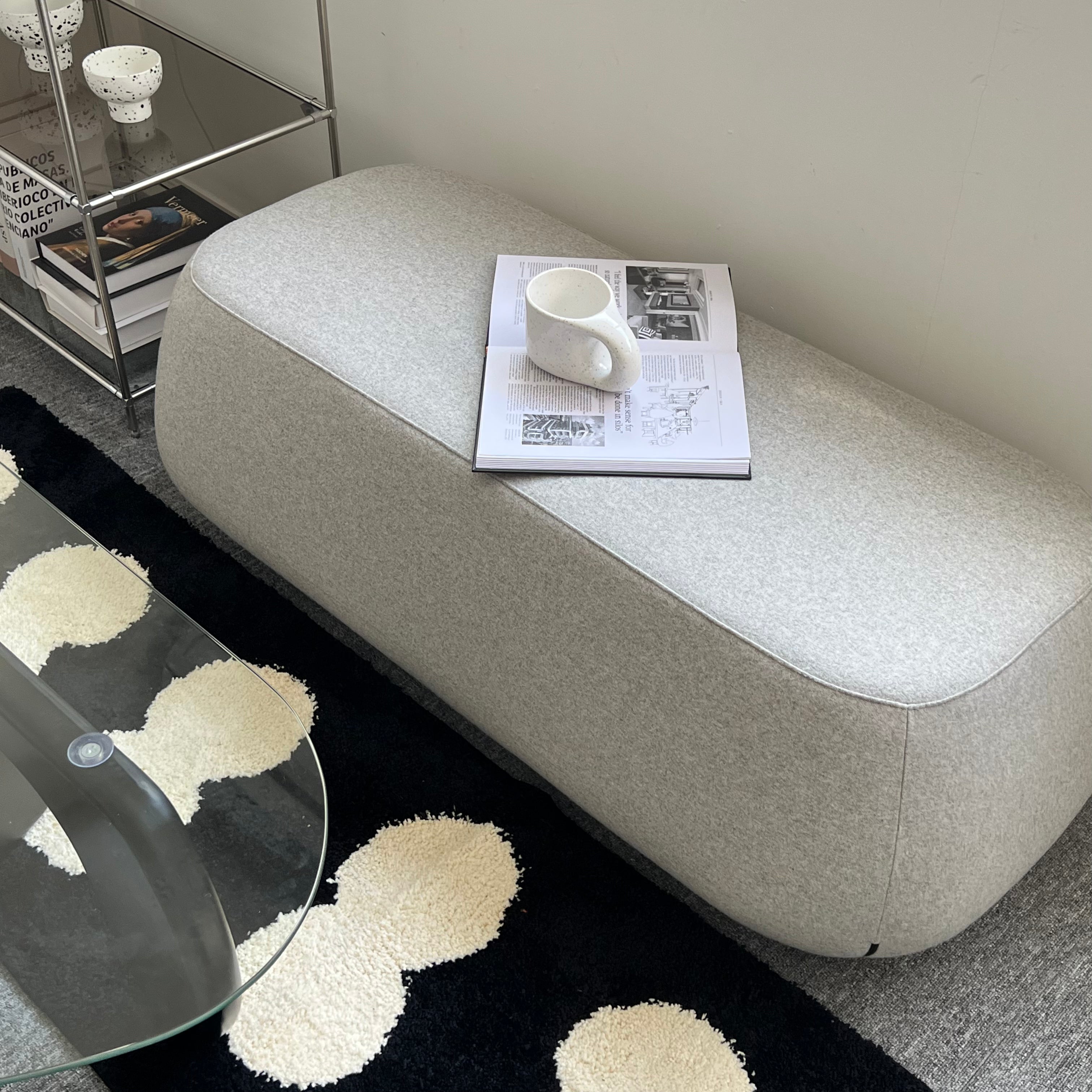 Wool bench sofa