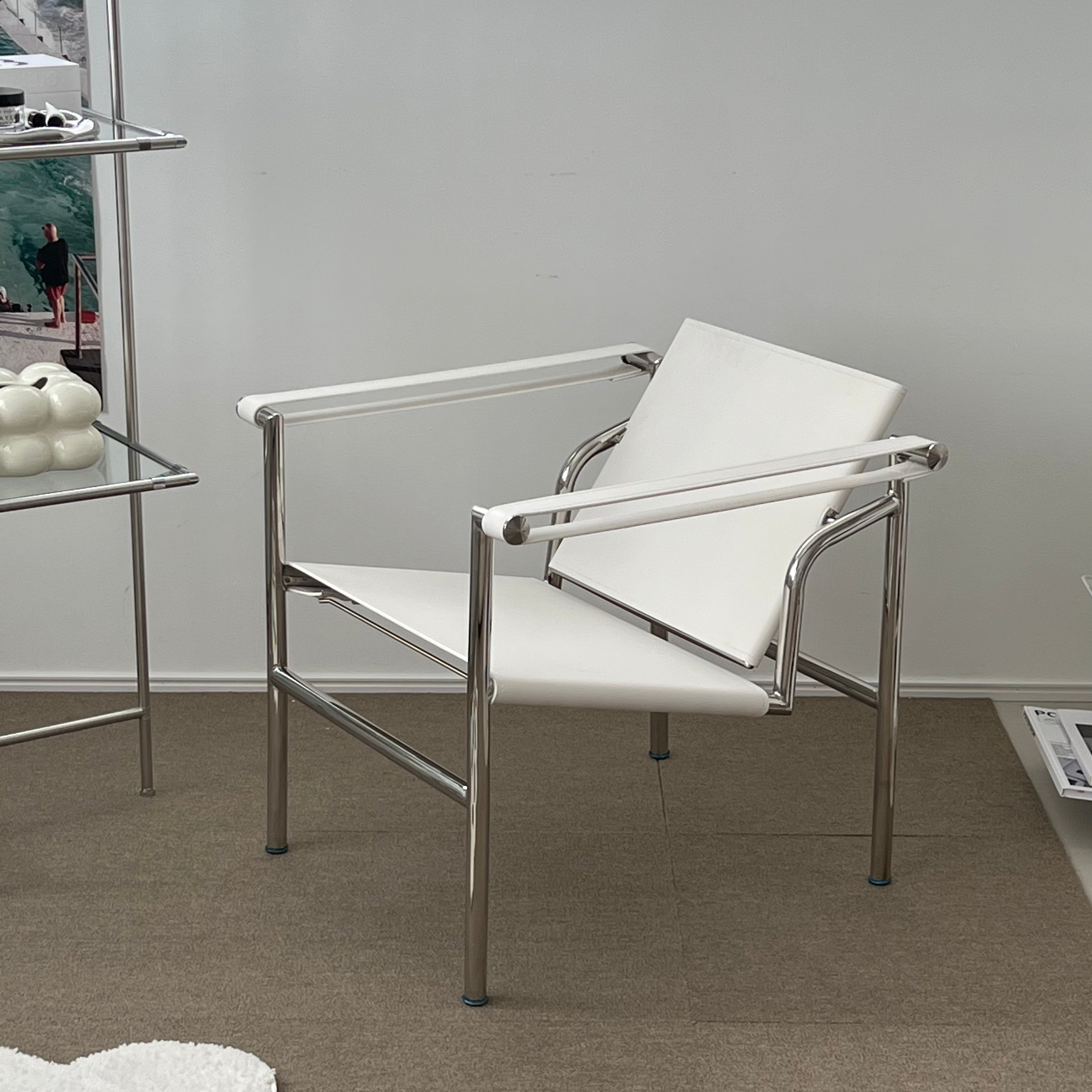 C13 ステンレスラウンジチェア 2color