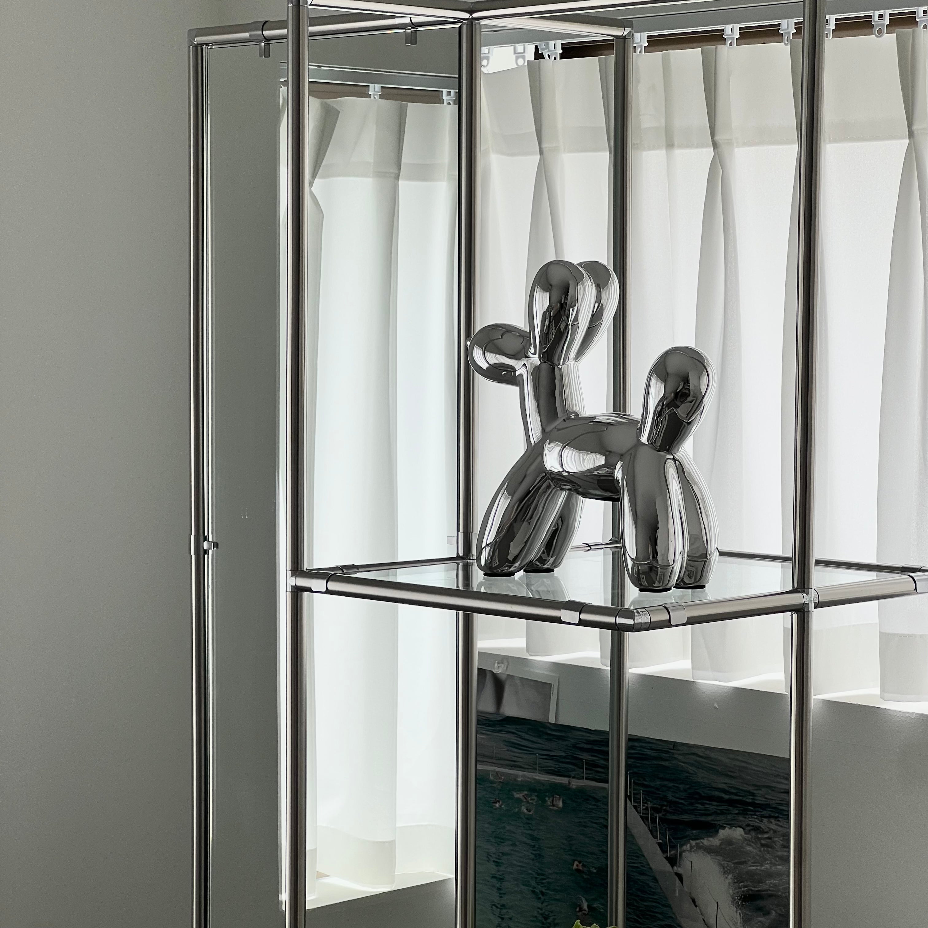Silver dog objet