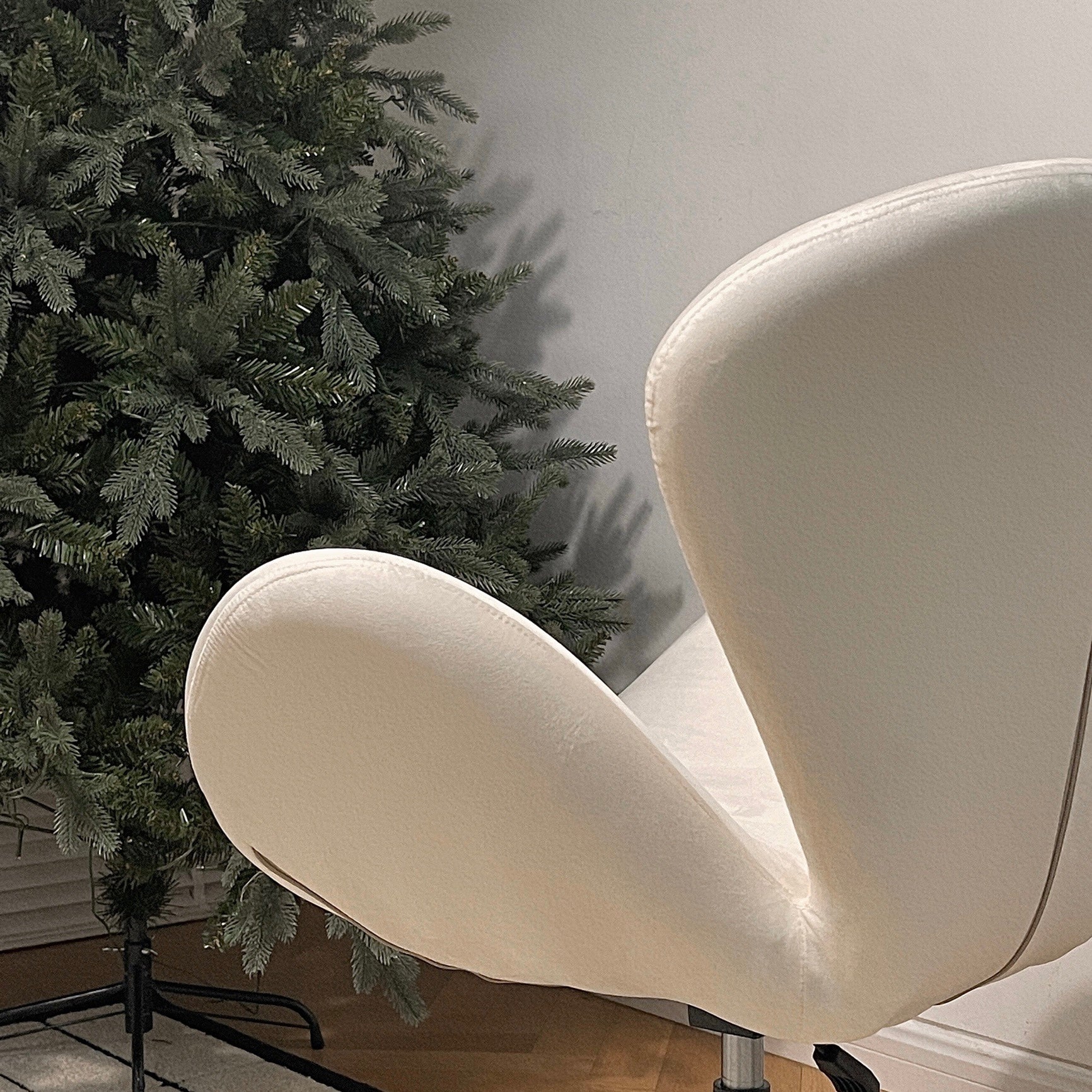 【即納】C47 White round chair
