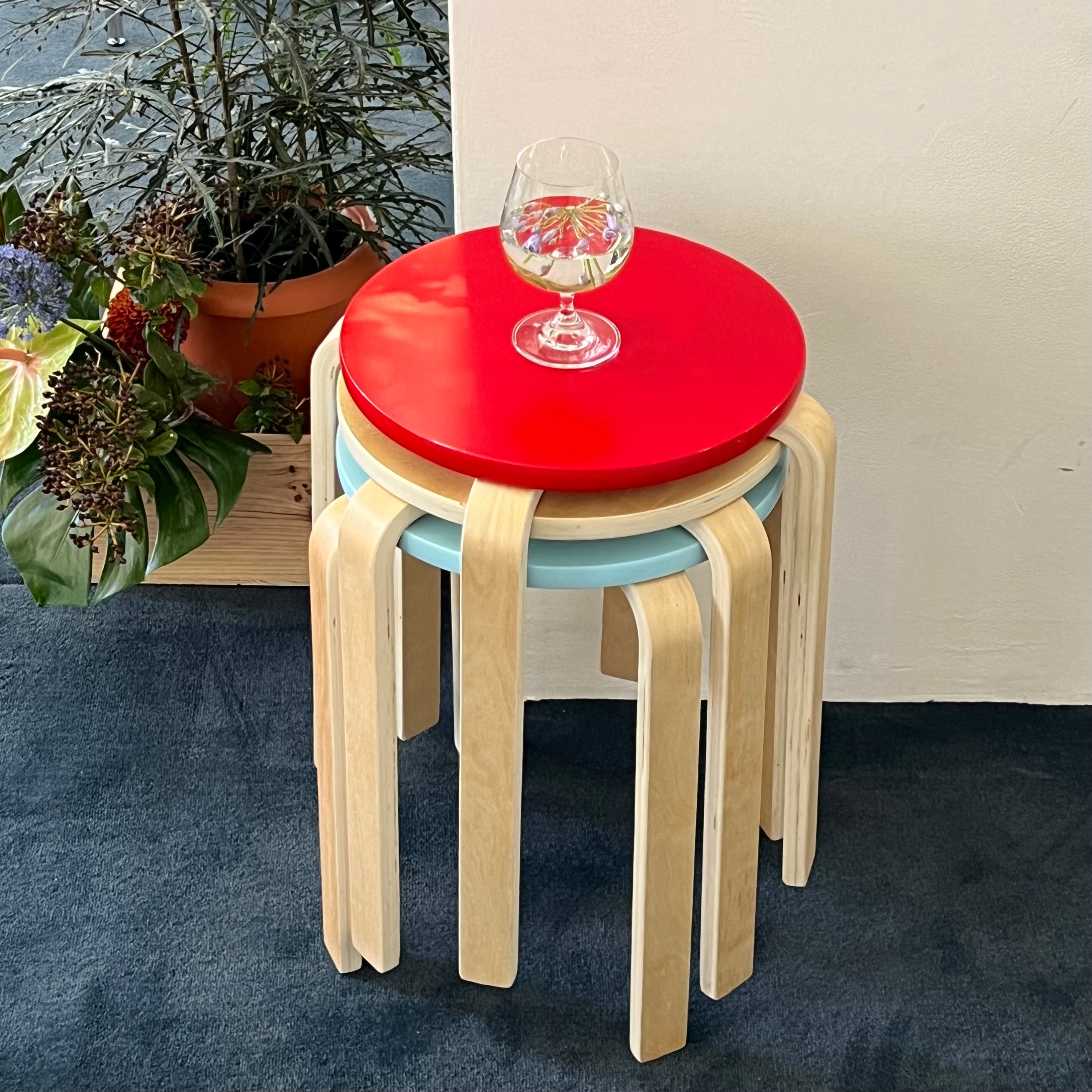 C53 Wood colorful stool