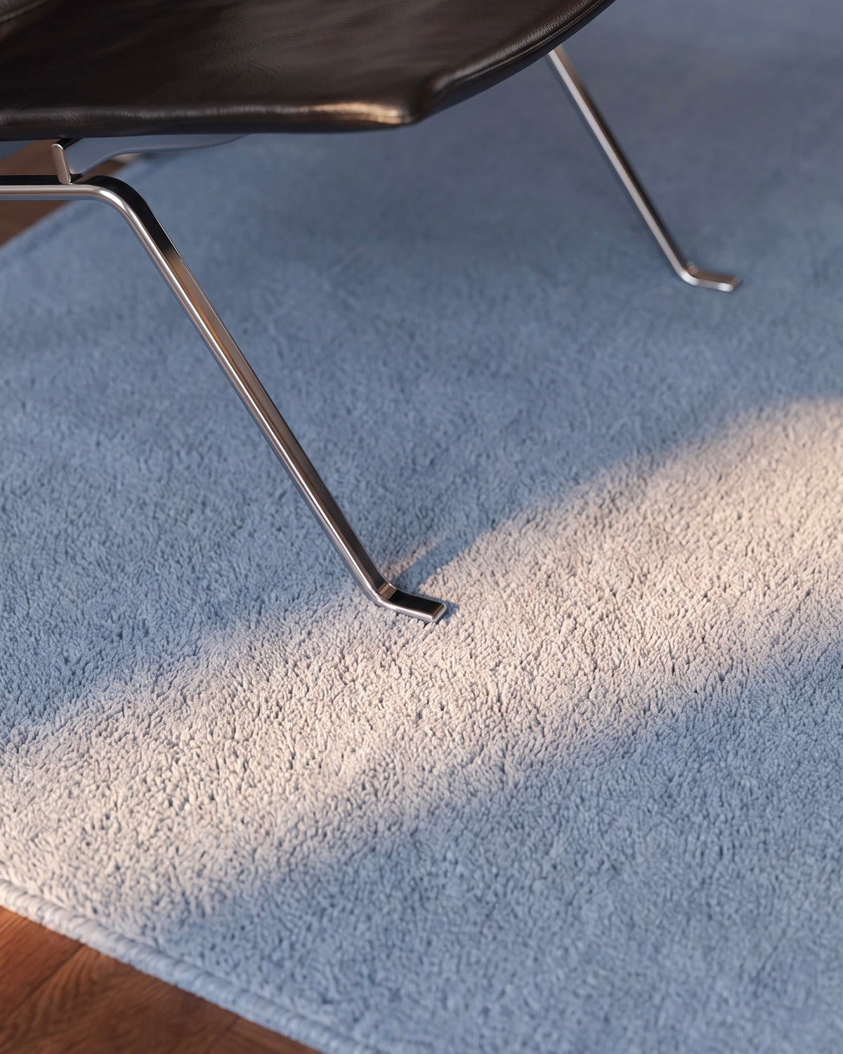 Plain Rug - Blue Chair