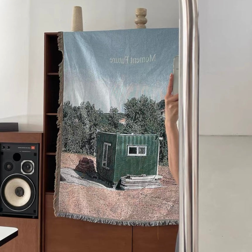 Vintage fabric poster - container -