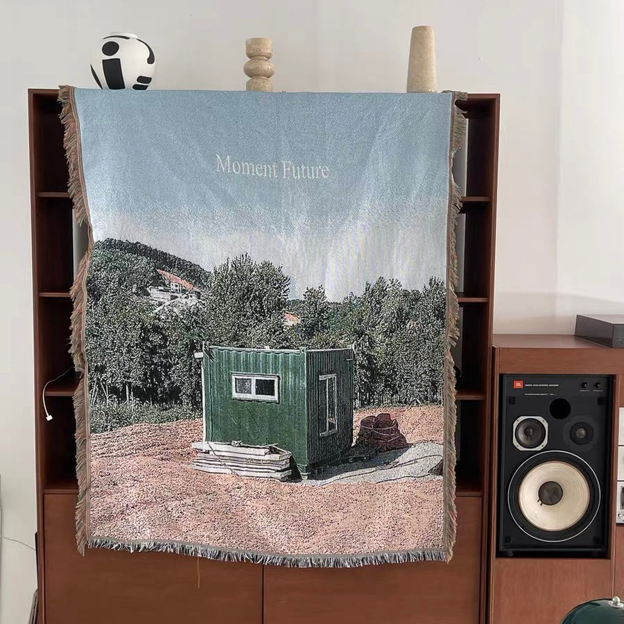 Vintage fabric poster - container -