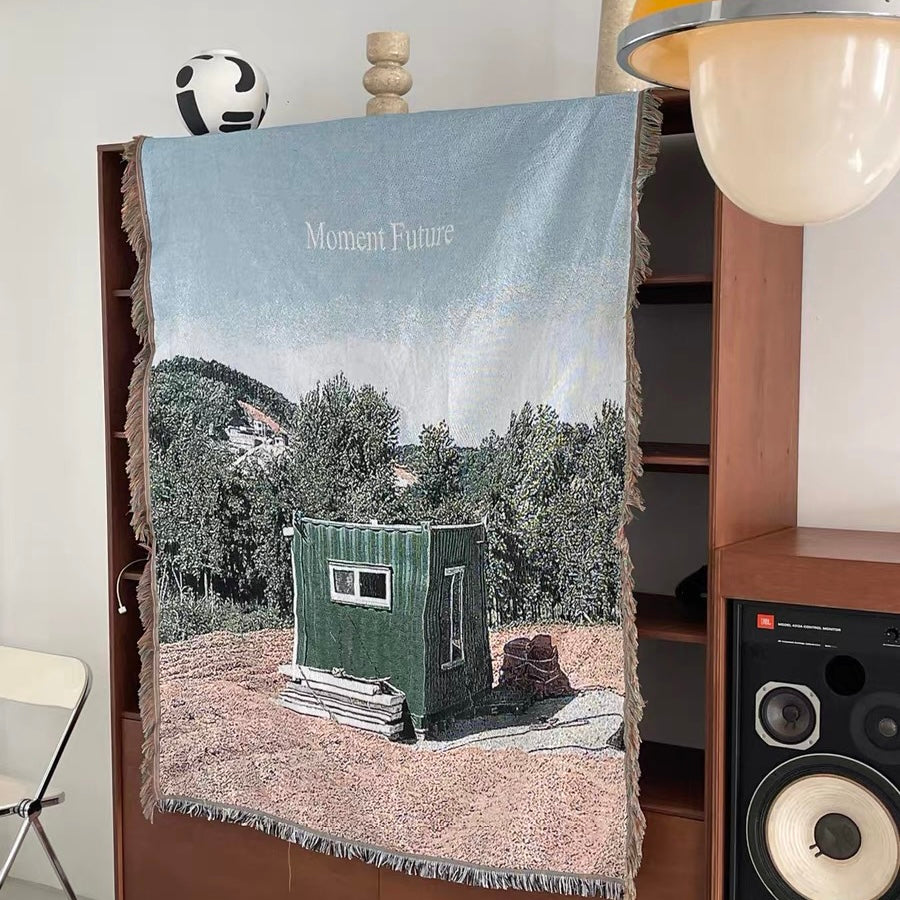 Vintage fabric poster - container -