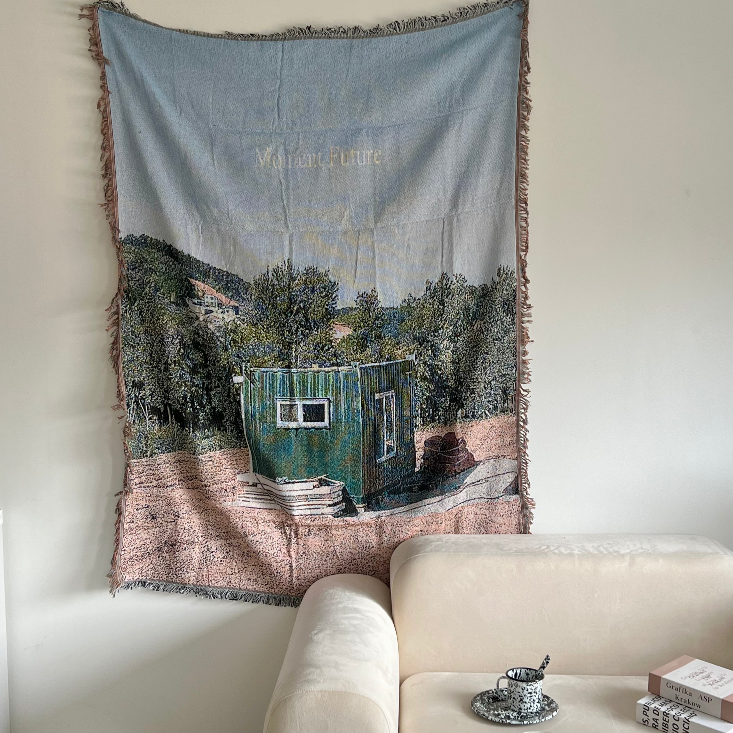 Vintage fabric poster - container -