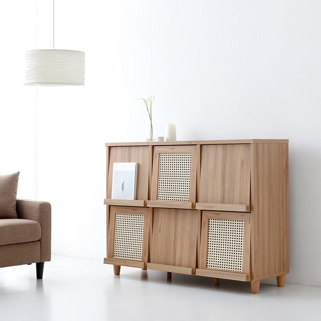 【Market B】BENTAN Natural wood cabinet rack