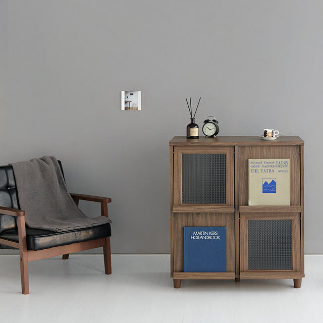 【Market B】FILMON Square wood cabinet -medium-