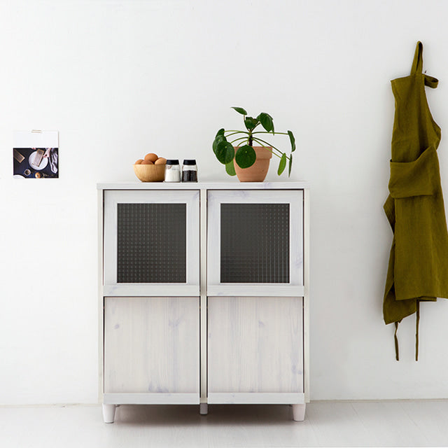 【Market B】FILMON Square wood cabinet -medium-