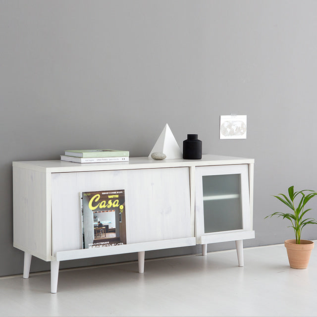 【Market B】 FILMON Wood glas TV rack