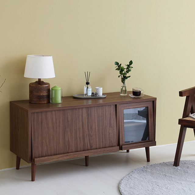 【Market B】 FILMON Wood glas TV rack