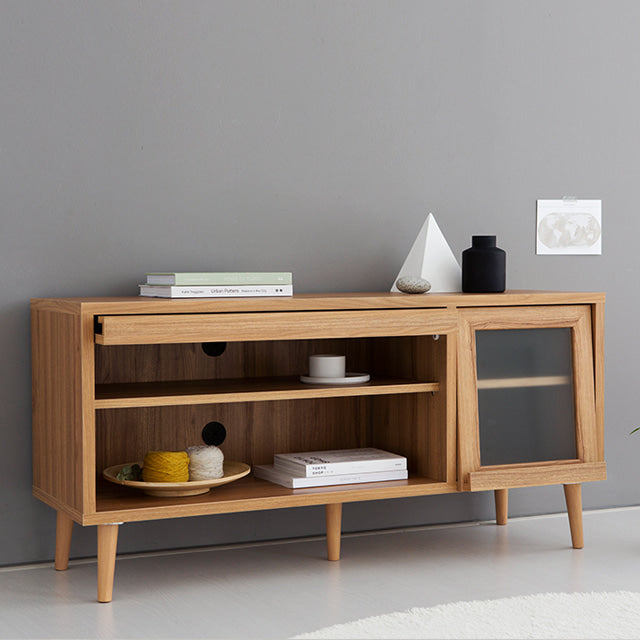 【Market B】 FILMON Wood glas TV rack