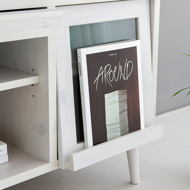 【Market B】 FILMON Wood glas TV rack