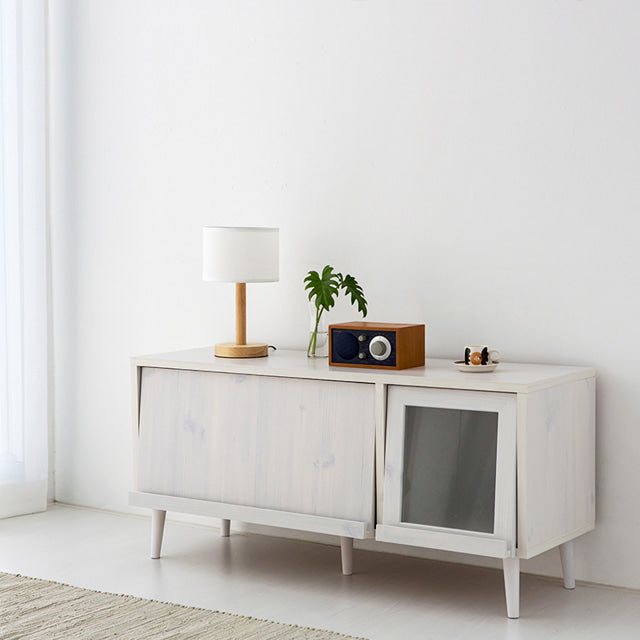 【Market B】 FILMON Wood glas TV rack
