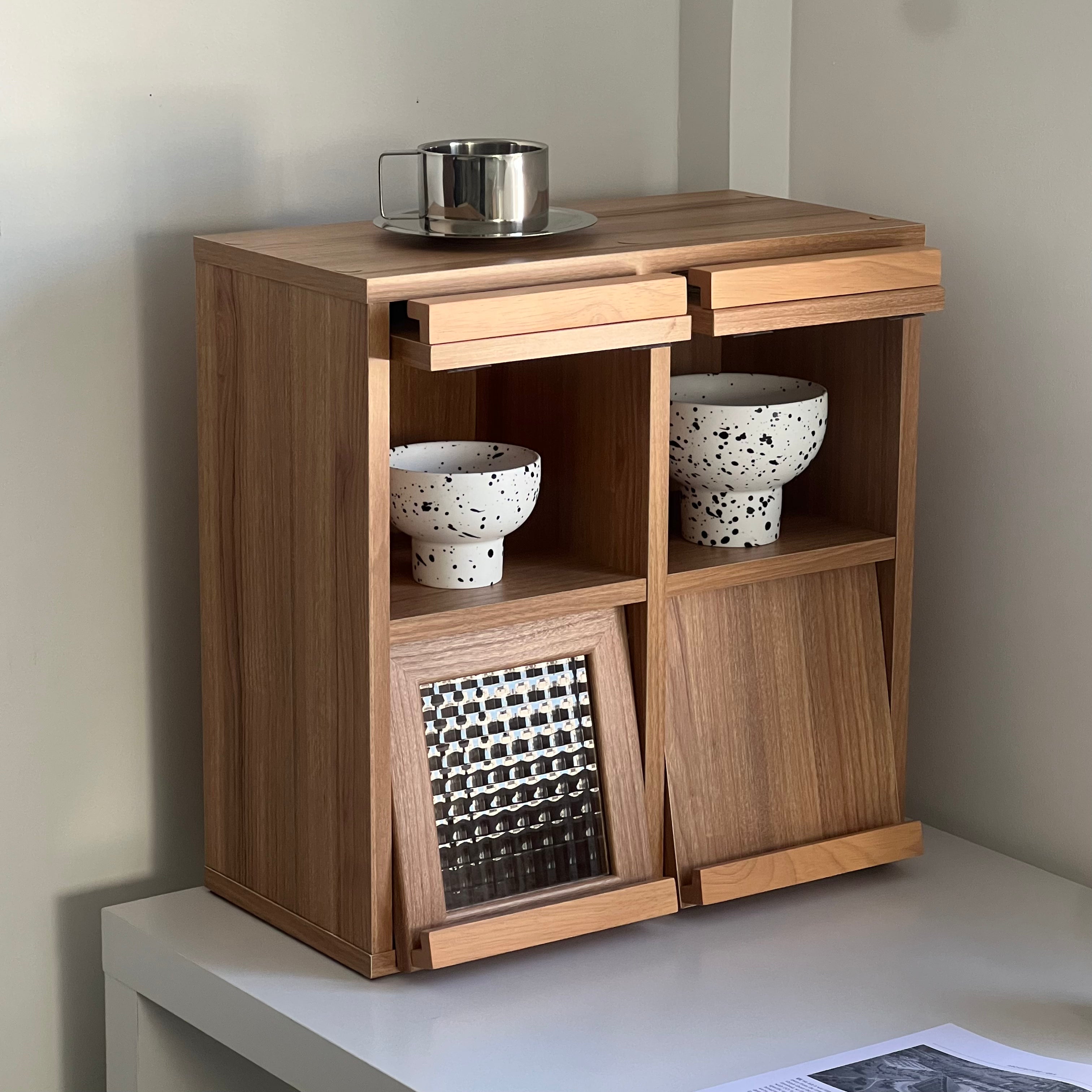 【Market B】FILMON Square wood cabinet -mini-