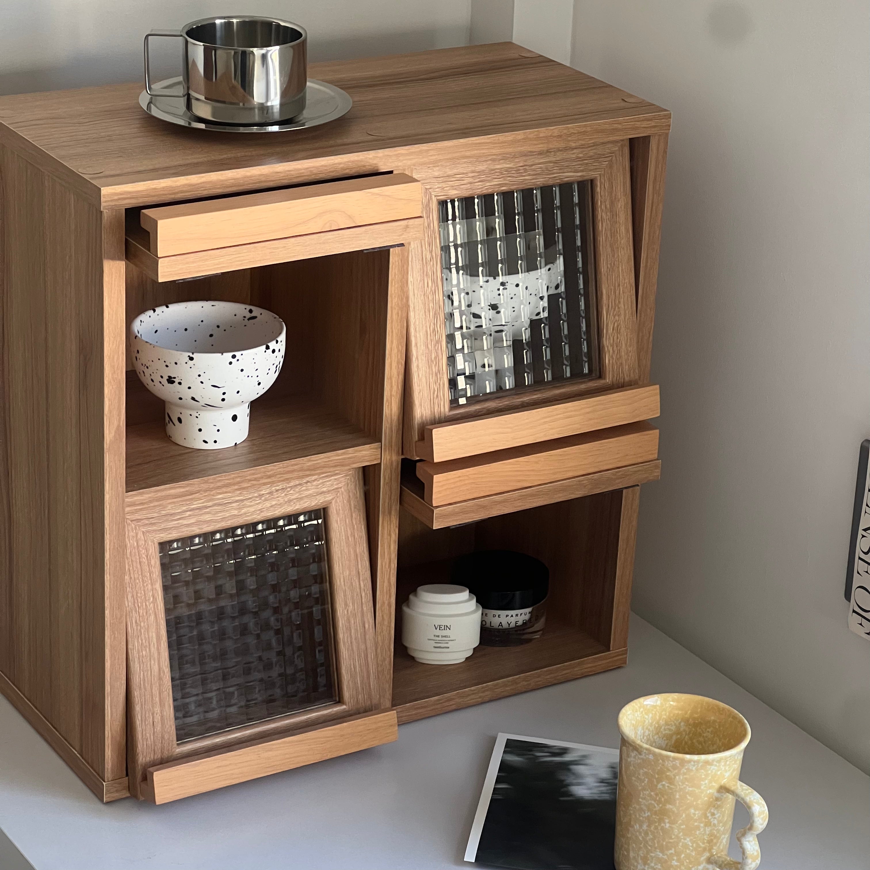【Market B】FILMON Square wood cabinet -mini-