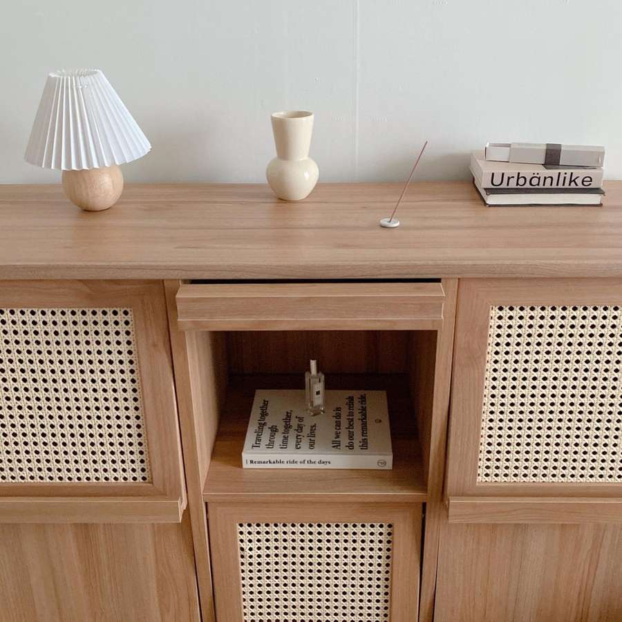 【Market B】BENTAN Natural wood cabinet rack