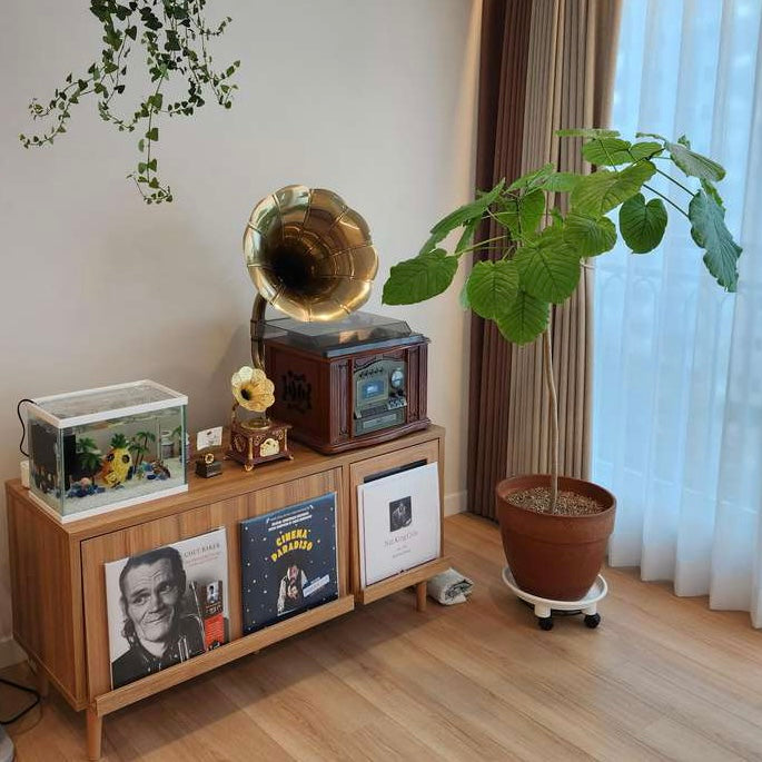 【Market B】 FILMON Wood glas TV rack