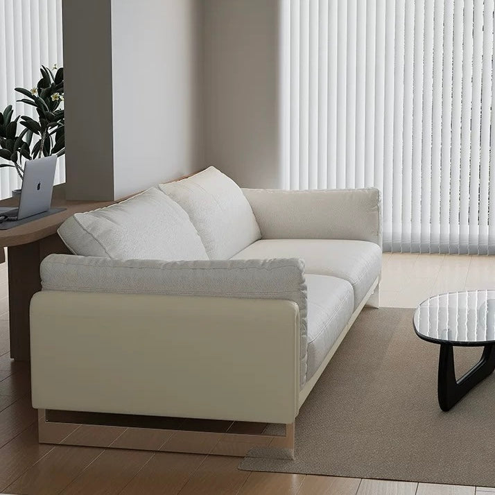 Side leather sofa
