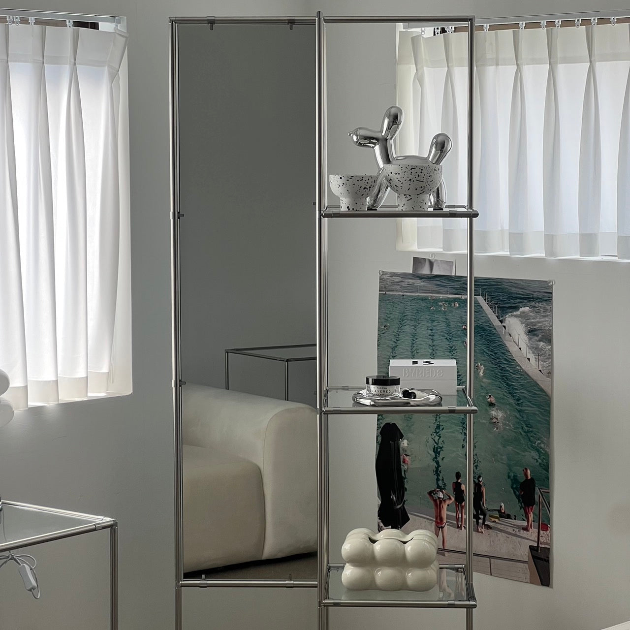 Stand Mirror Rack