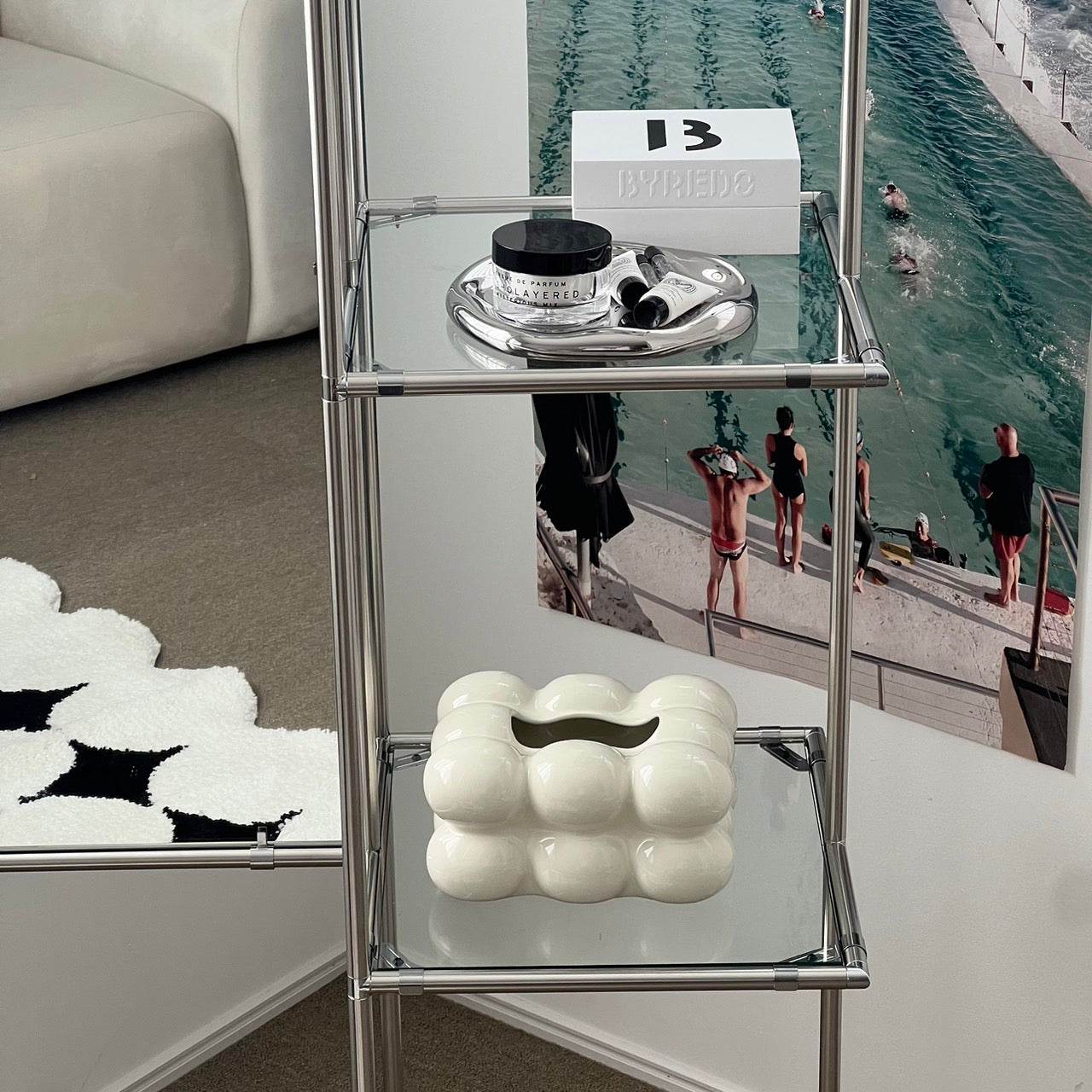 Stand Mirror Rack