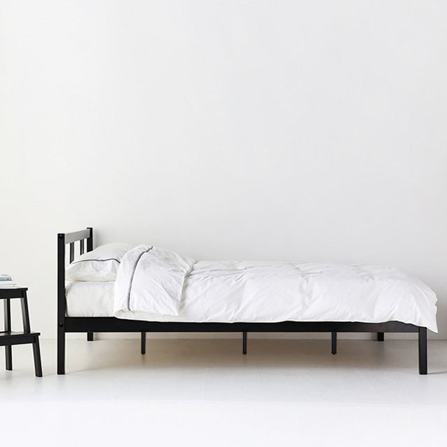 【Market B】FRUGA Wood modern bed -クイーン-