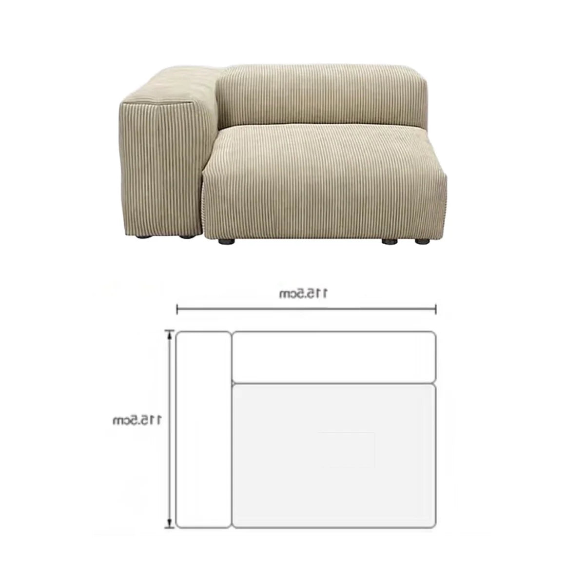 【B-SALE】Corduroy Modular Sofa