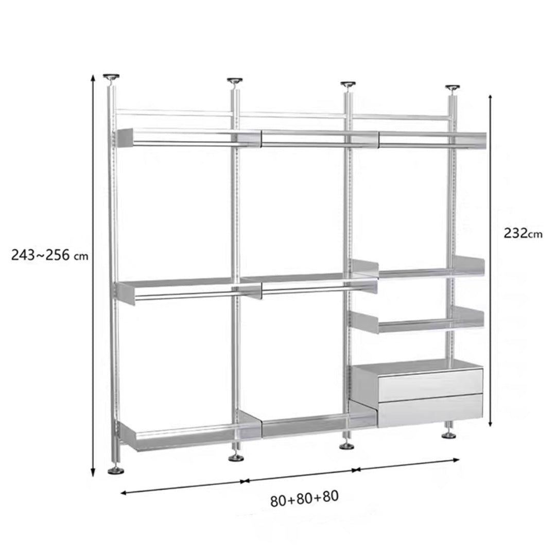 【STAINLESS】System shelf set -スタンドタイプ-