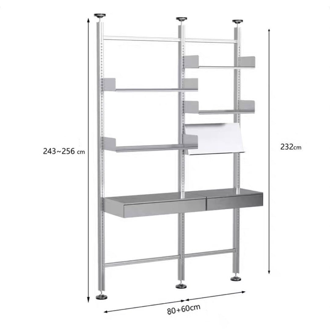 【STAINLESS】System shelf set -スタンドタイプ-