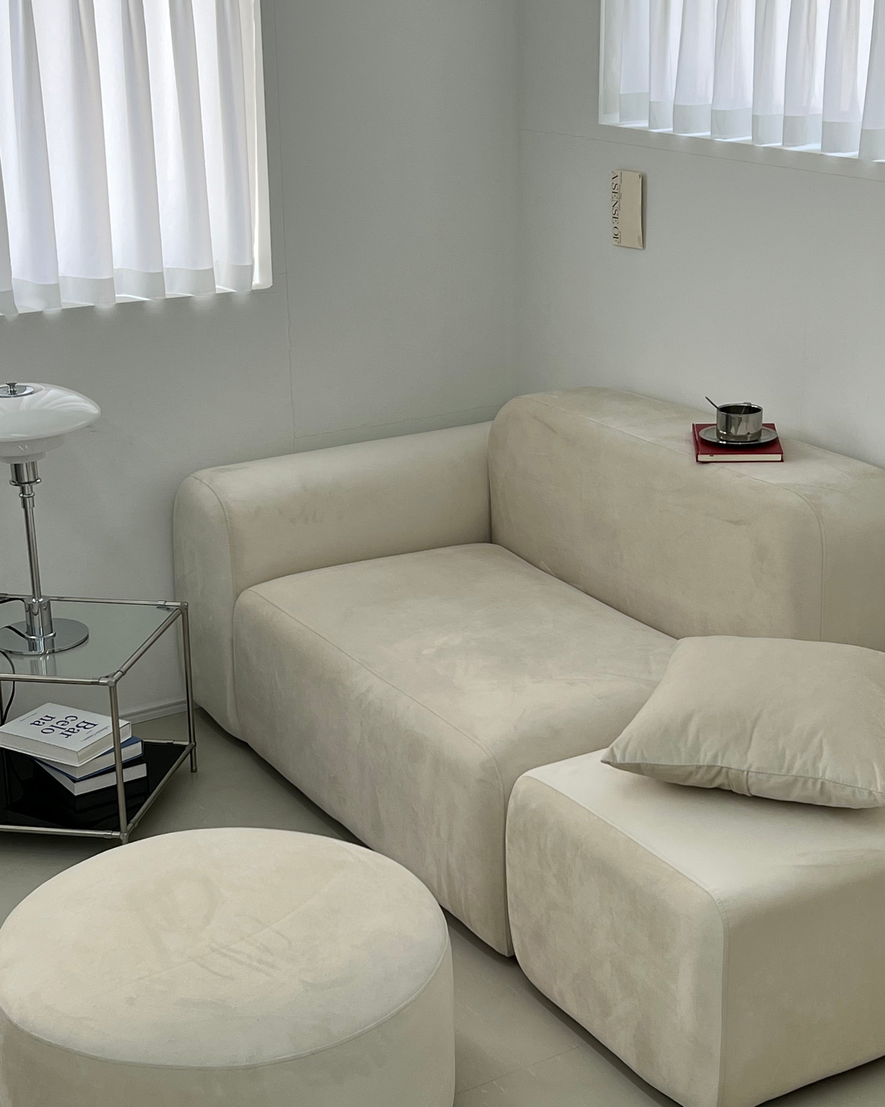 Pebble sofa -ivory-