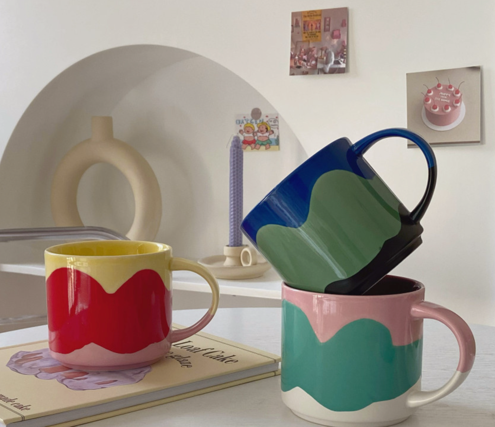 Wave paint mug