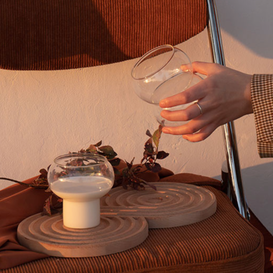 Single bubble glass