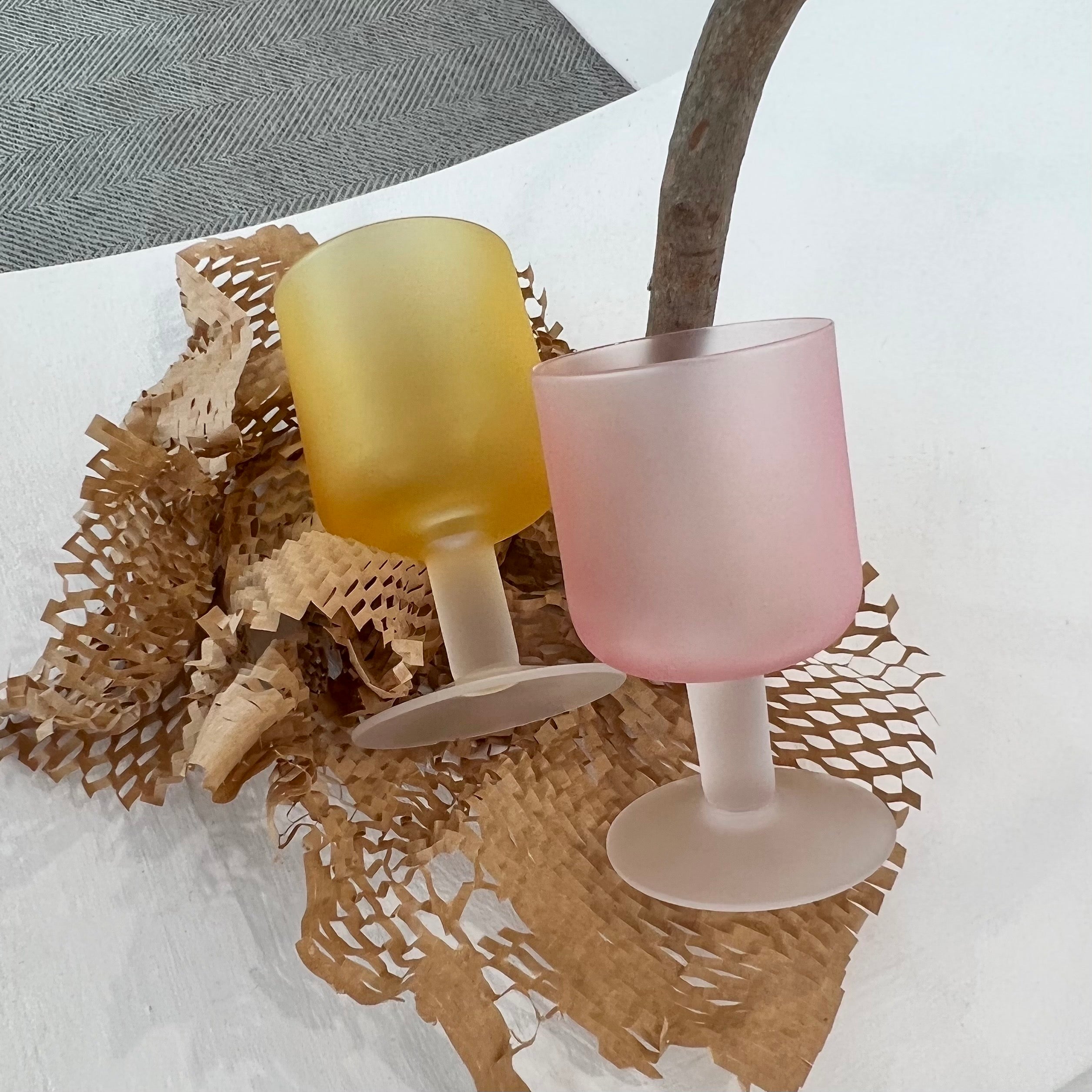 Matt pastel glass