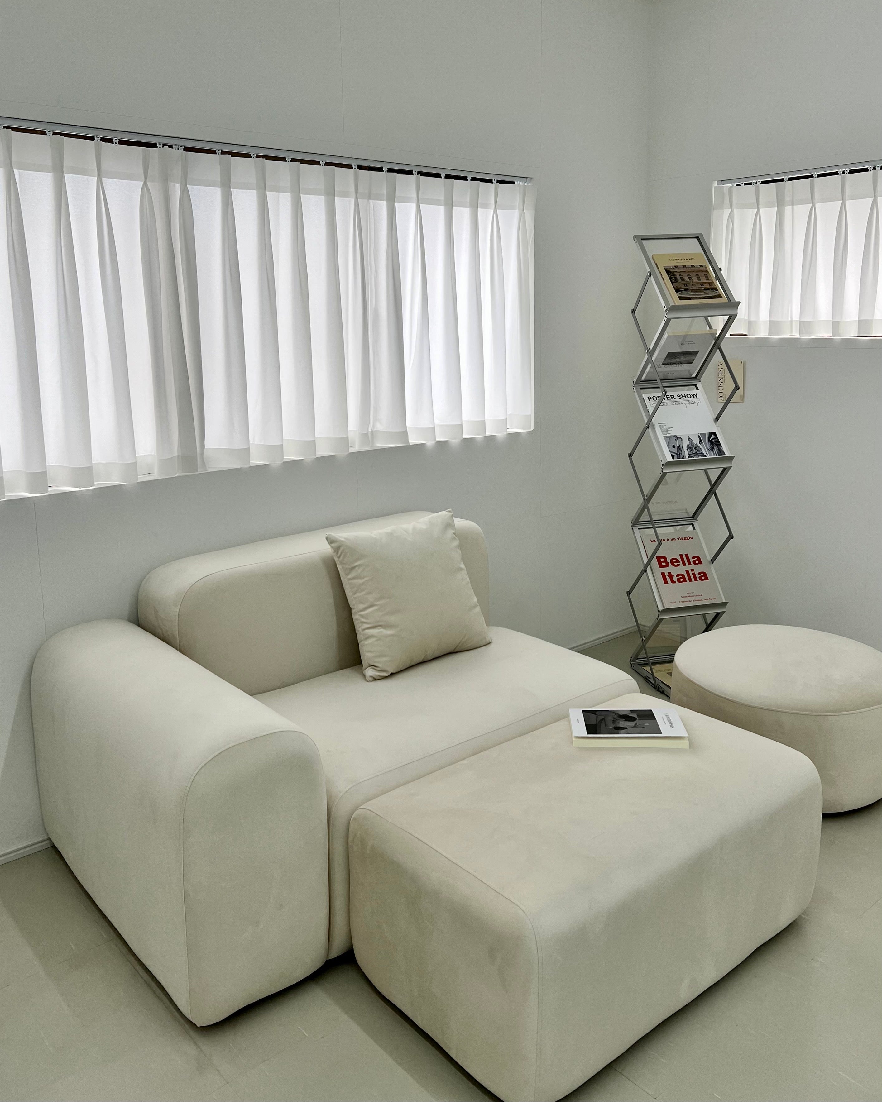 Pebble sofa -ivory-