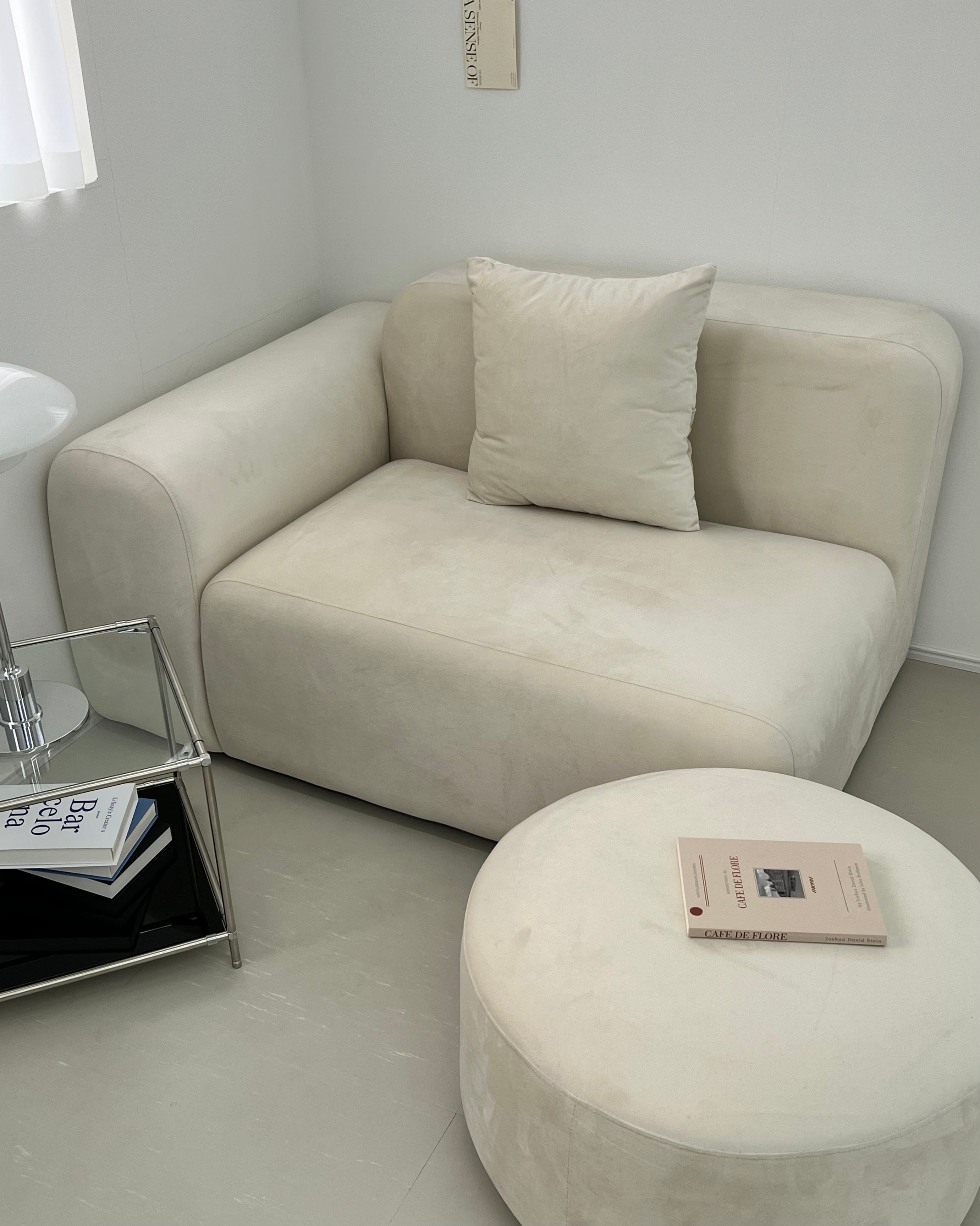 Pebble sofa -ivory-