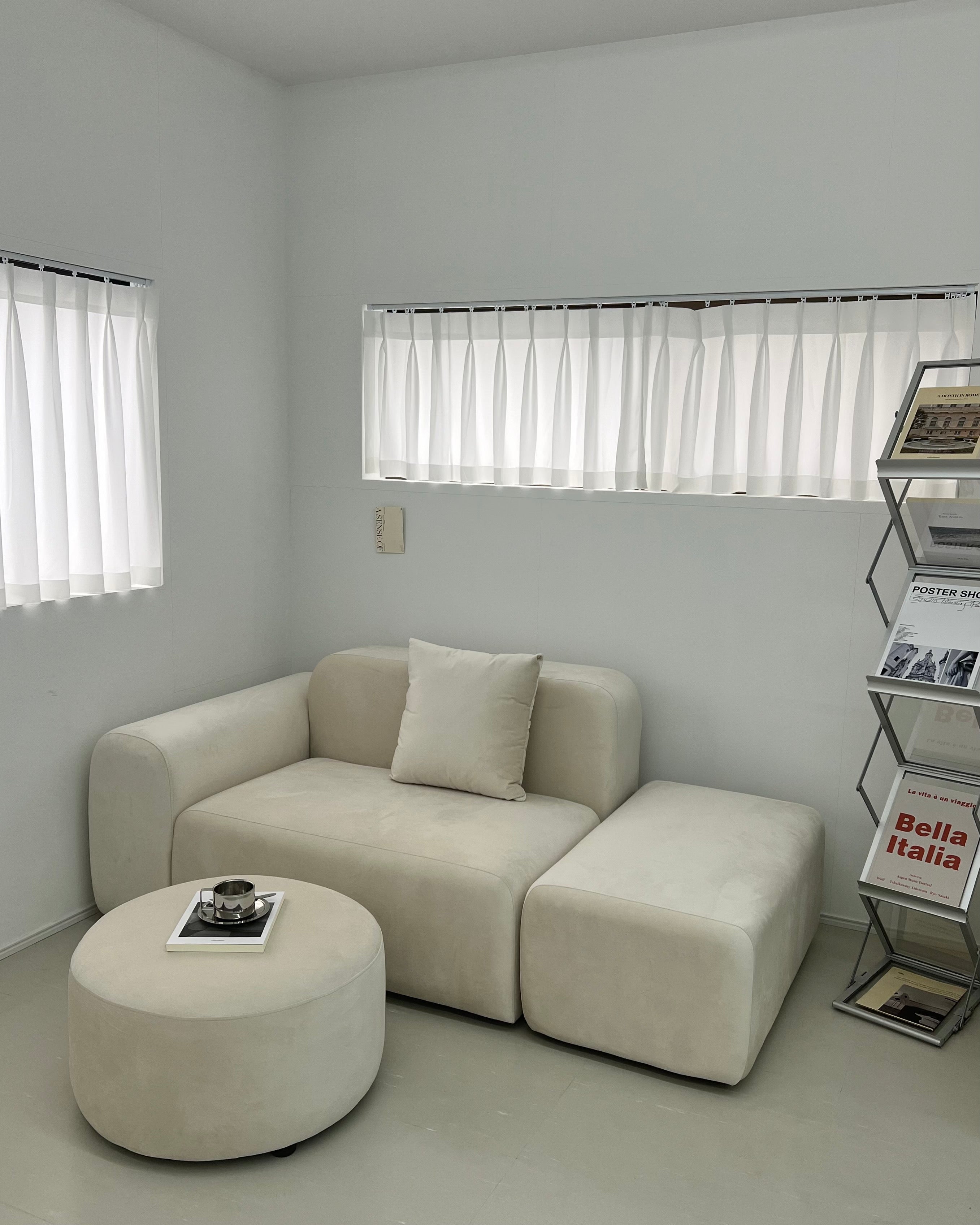 Pebble sofa -ivory-