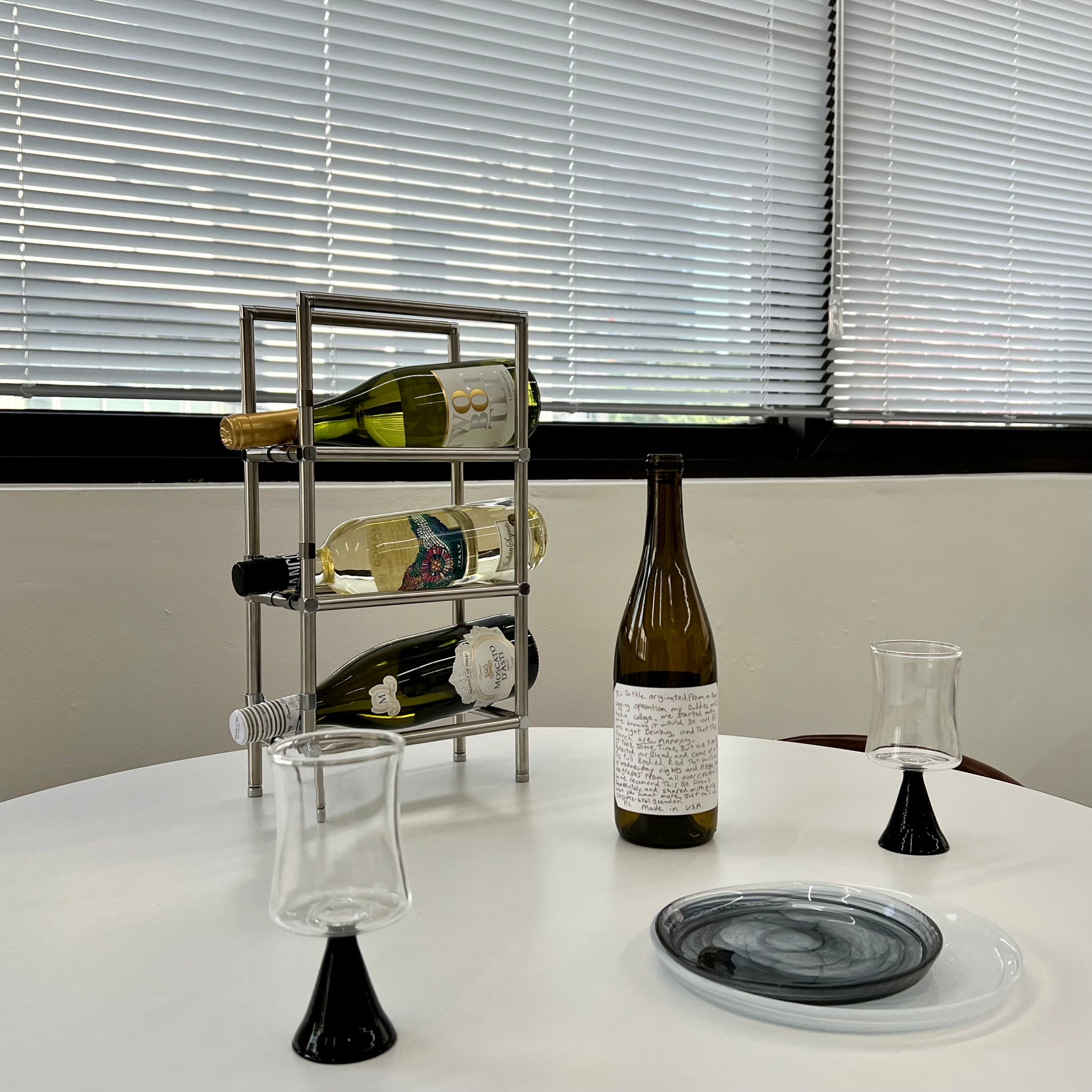 Black triangle glass