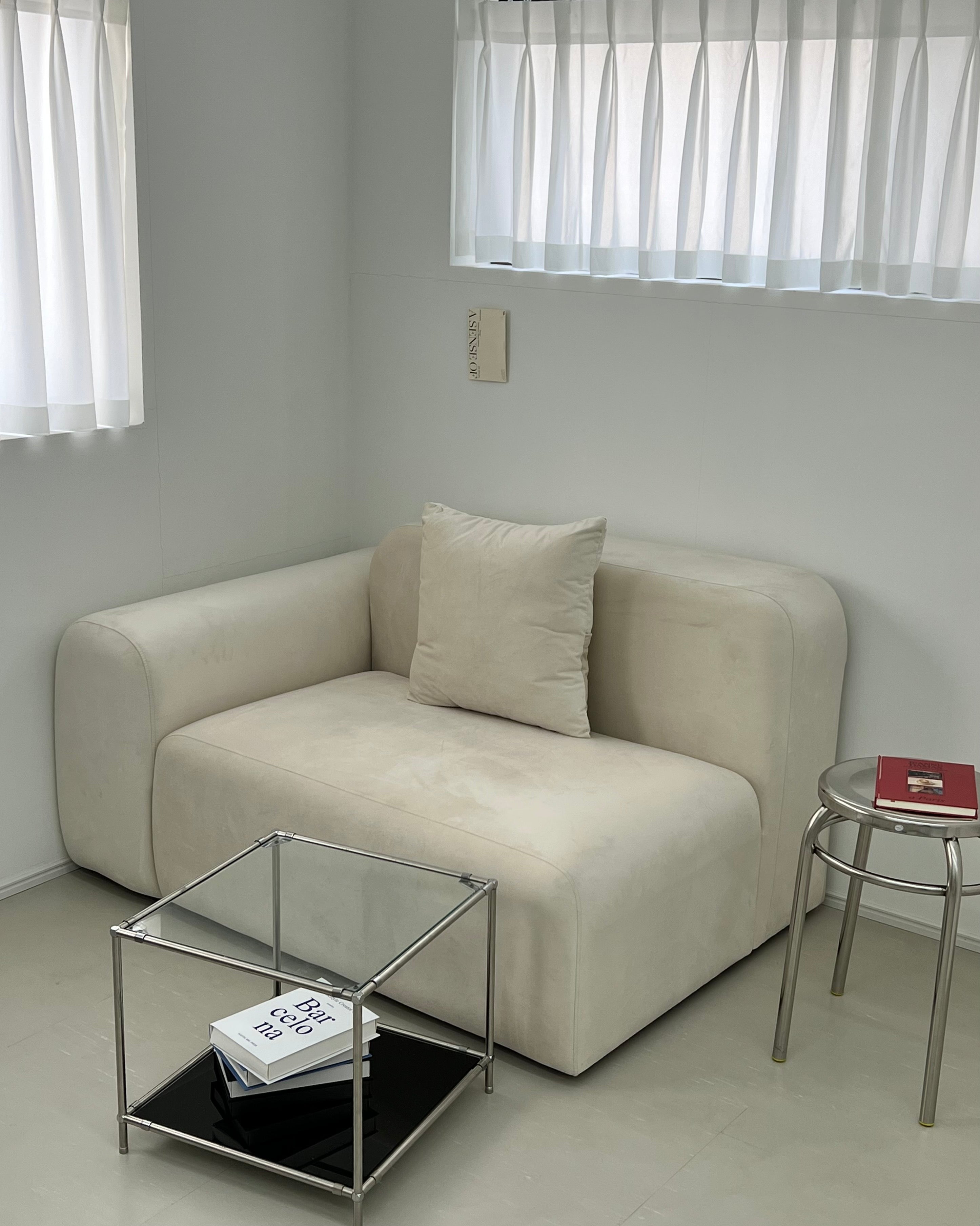 Pebble sofa -ivory-