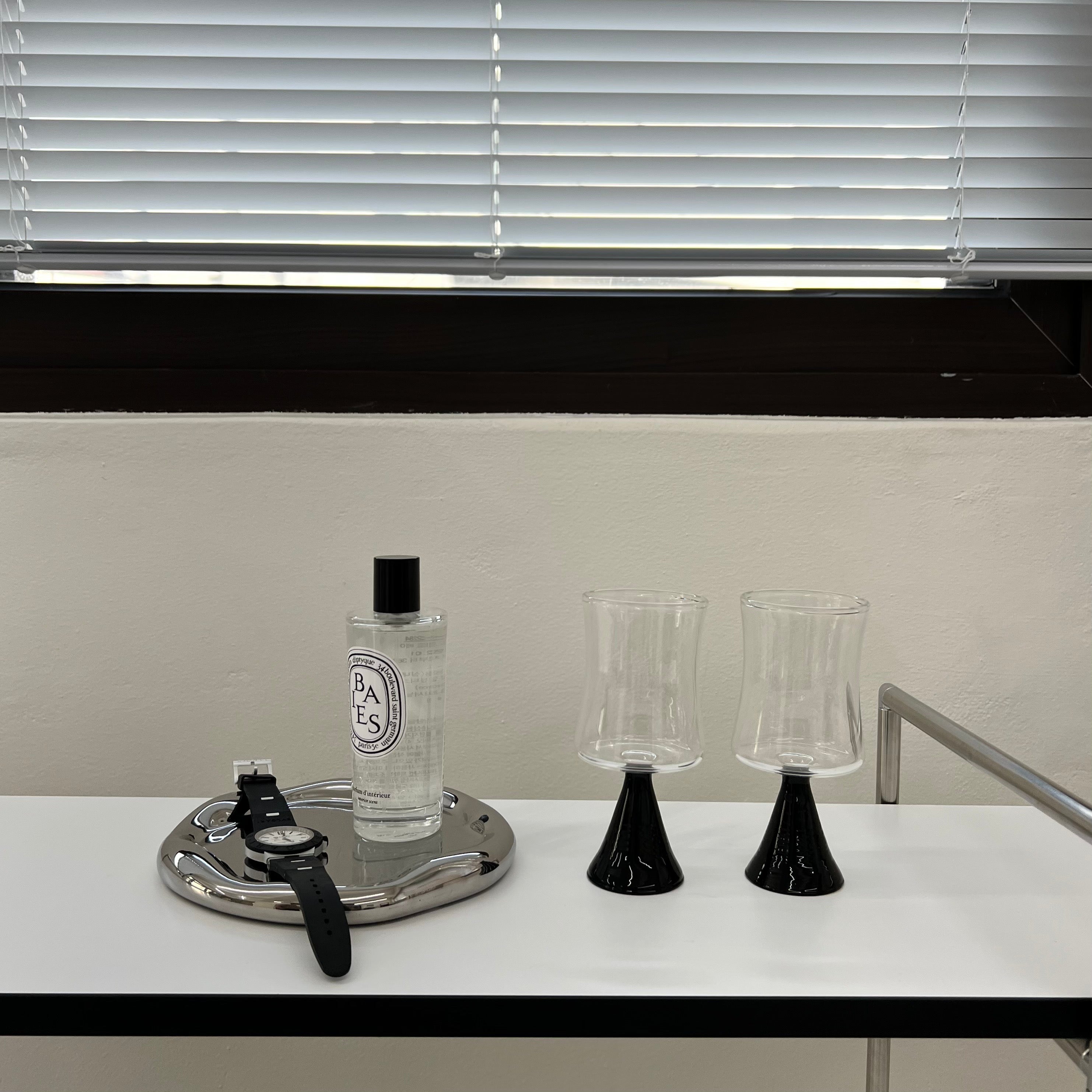 Black triangle glass