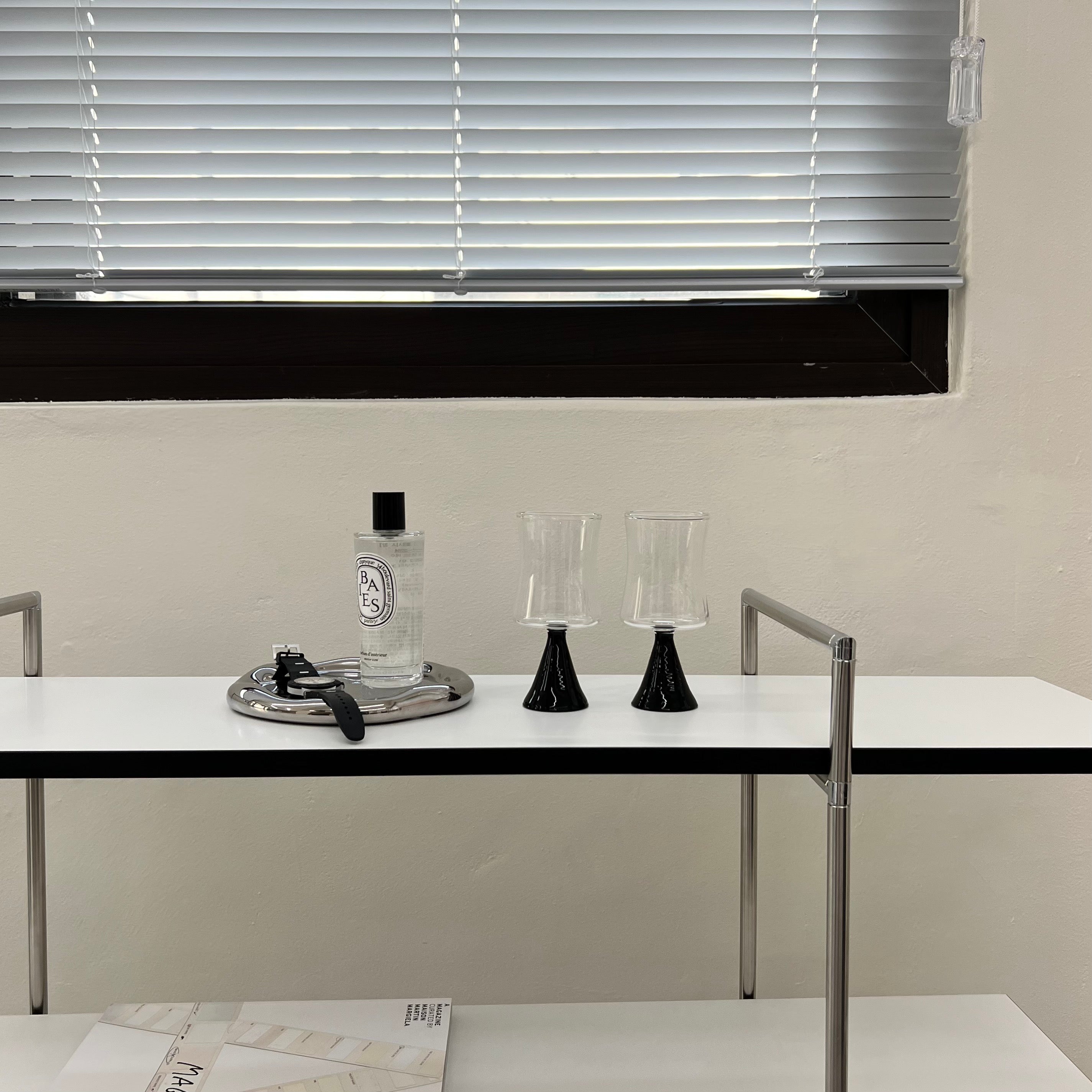 Black triangle glass